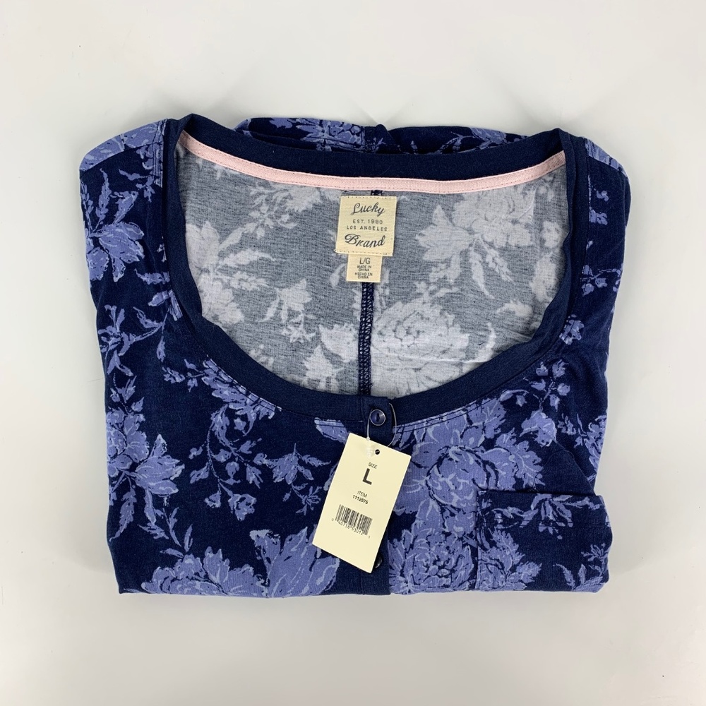 Lucky Brand Blue Floral Nightgown